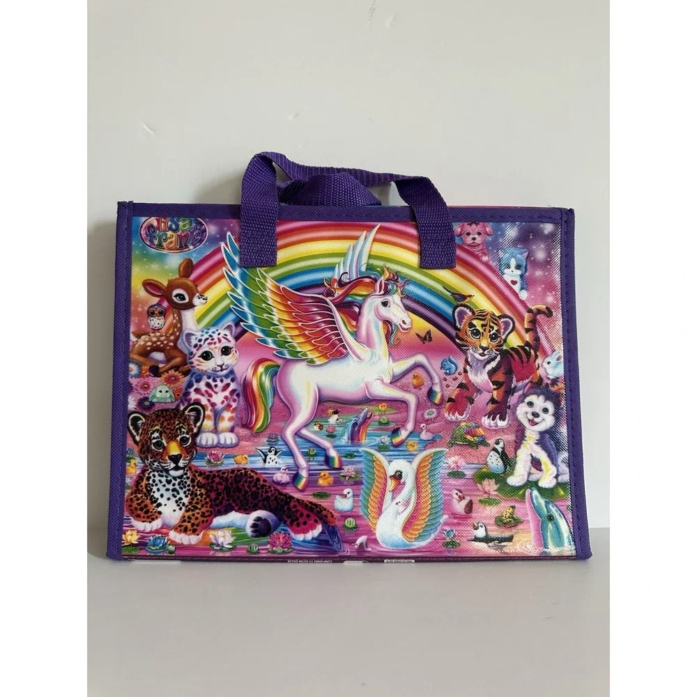Lisa Frank 2016 Trifold Binder Unicorn Tiger School Art Portfolio Handles 10x13